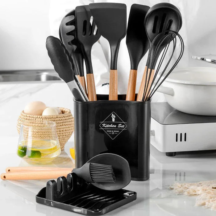 13 Piece Non Stick Silicone Kitchen Utensil Set