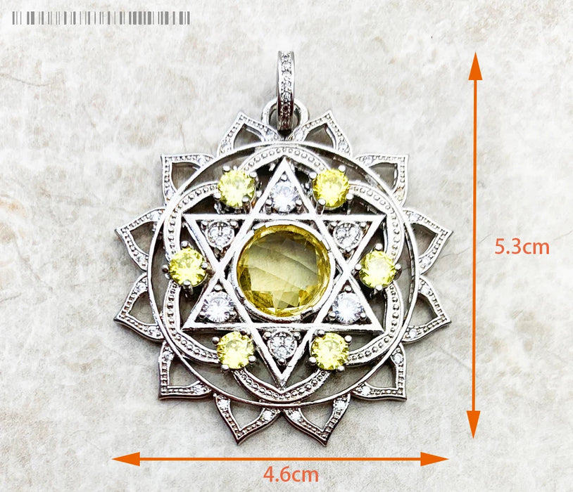 925 Sterling Silver Aztec Tiger Chakra Amulet Pendant Mythical Compass Jewelry For Women & Men