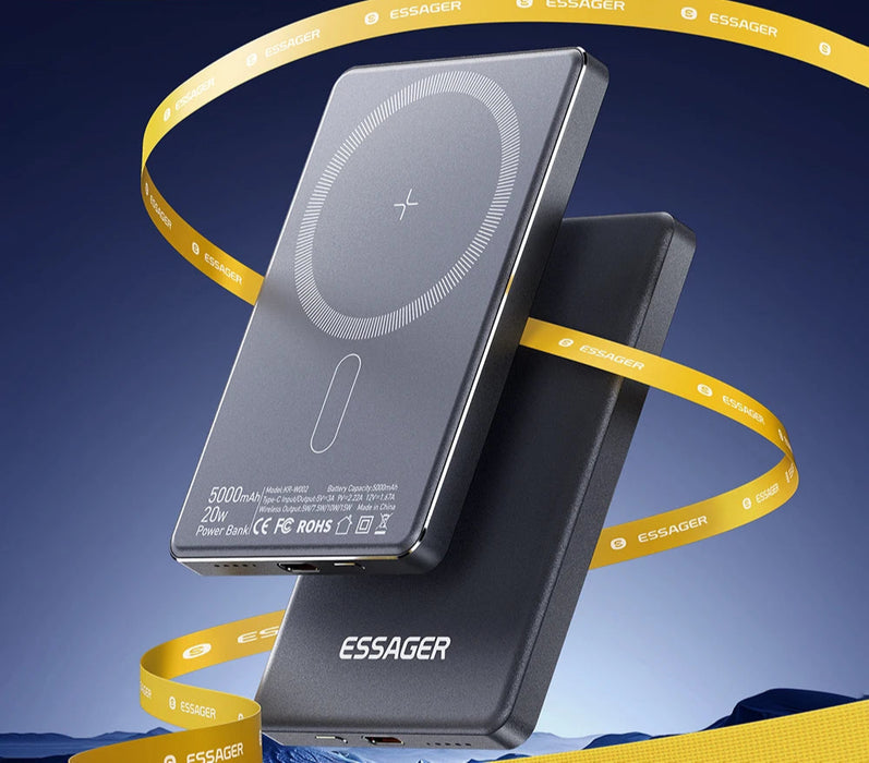 Thin Wireless Power Bank Magnetic 20W 5000Mah Portable Fast Charging External Battery For Magsafe For Iphone 15 14 13 12