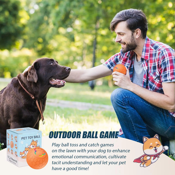 Interactive Dog Ball 2.2 Inch Motion Activated Usb Rechargeable For Small / Medium Dogs