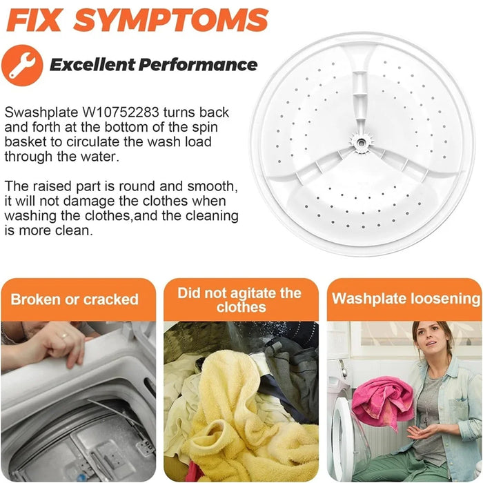 W10752283 Washing Machine Washplate For Whirlpool Washing Machine Wtw5000Dw1 W10834890 W10609476 Ap5956378 3452757 Ps10064549