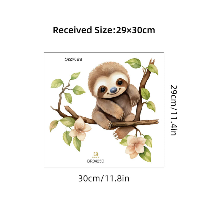 Adorable Sloth Wall Decal For Kids Room Decor