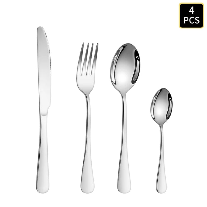 4 / 6 / 16 / 24 Piece Stainless Steel Cutlery Set For Family Dinner Or Hotel