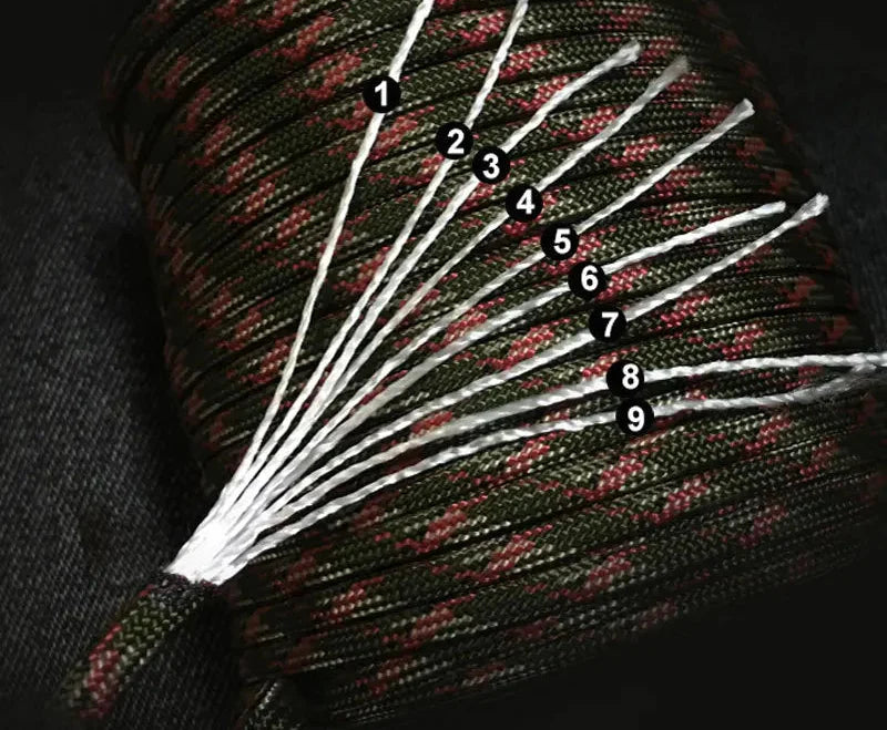 9 Core 100M Military Paracord Rope 4Mm For Survival