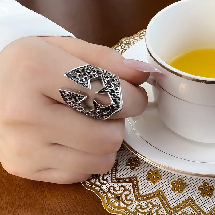 925 Sterling Silver Vintage Knight Helmet Ring