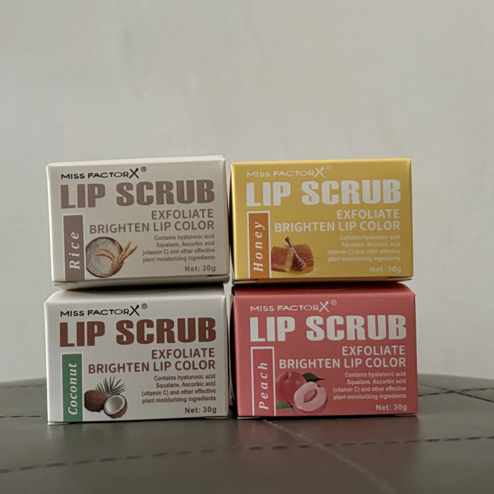 30G Peach Honey Rice Coconut Lip Scrub Brightening & Moisturizing