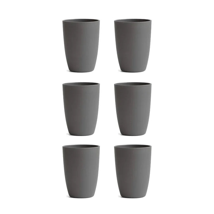 2 / 4 / 6 Piece Reusable Grey Plastic Cups Ideal For Home Kitchen Picnic Camping