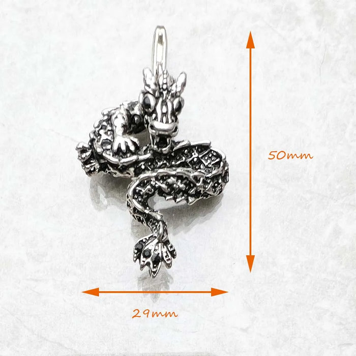 925 Sterling Silver Dragon Myth Pendant Fashion Jewelry For Men & Women