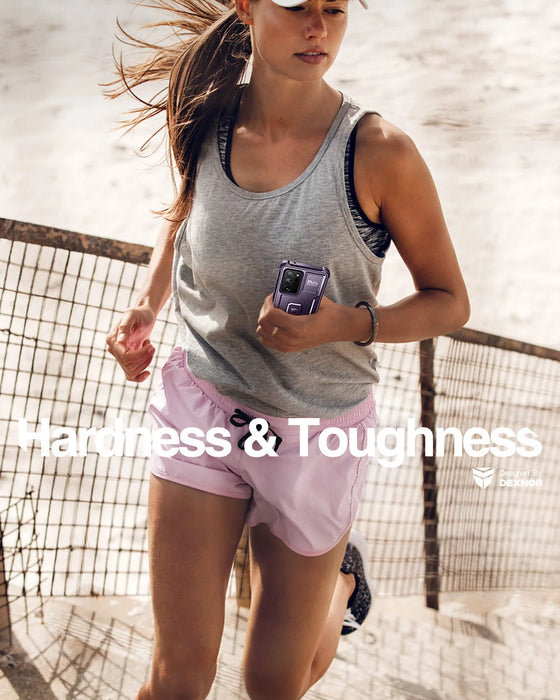 For Samsung Galaxy Note 20 Ultra Heavyduty Military Grade Protection Shockproof Bracket Case Withbuilt-In Screen Protector