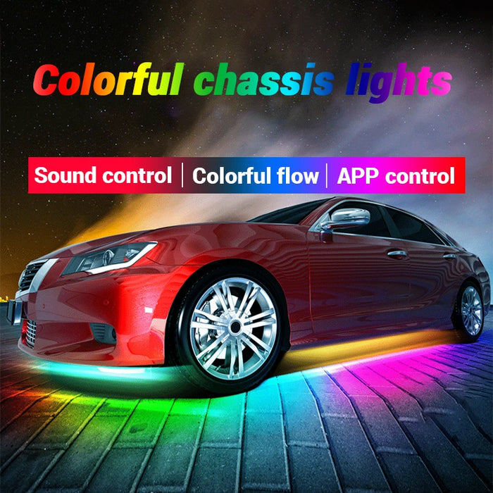 12V Rgb Car Underglow Light Strip App Control
