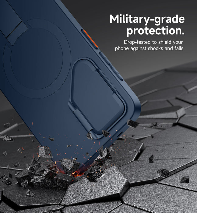 For Samsung Galaxy S25 Ultra S25+ Magnetic Shockproof Bumper Protective Case With Camera Protector Adjustable Metal Kickstand