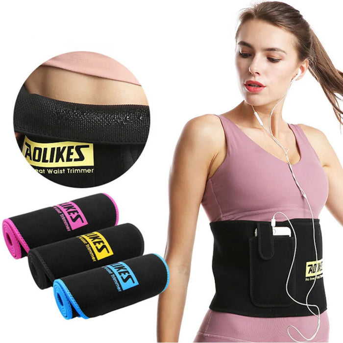 Sports Waist Trimmer Belt Slim Weight Loss Sweat Band For Gym Training