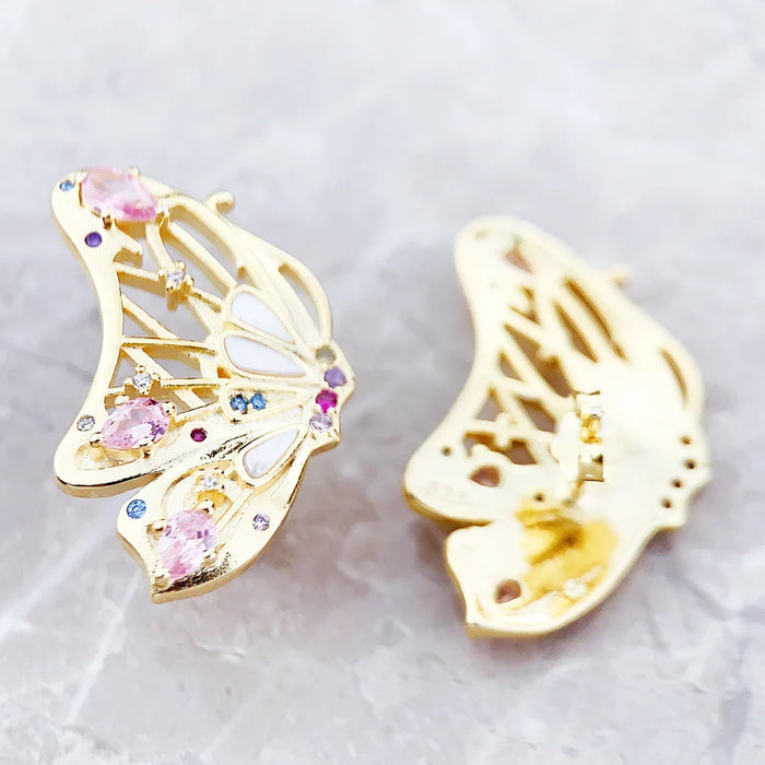 925 Sterling Silver Boho Butterfly Earrings