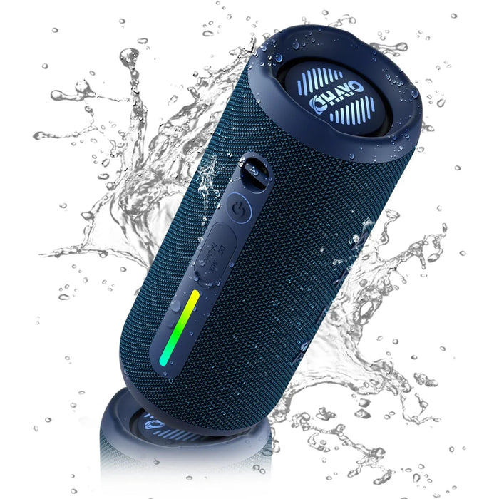 Waterproof Bluetooth Speaker With Lights 24W Stereo Sound