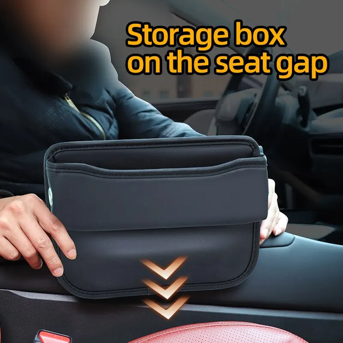Car Seat Gap Organizer Pu Leather Console Side Pocket Storage Box