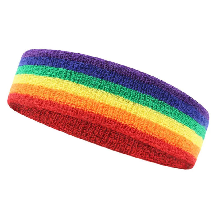 Moisture Wicking Sports Headband Terry Cloth Sweat Band For Tennis Basketball Football