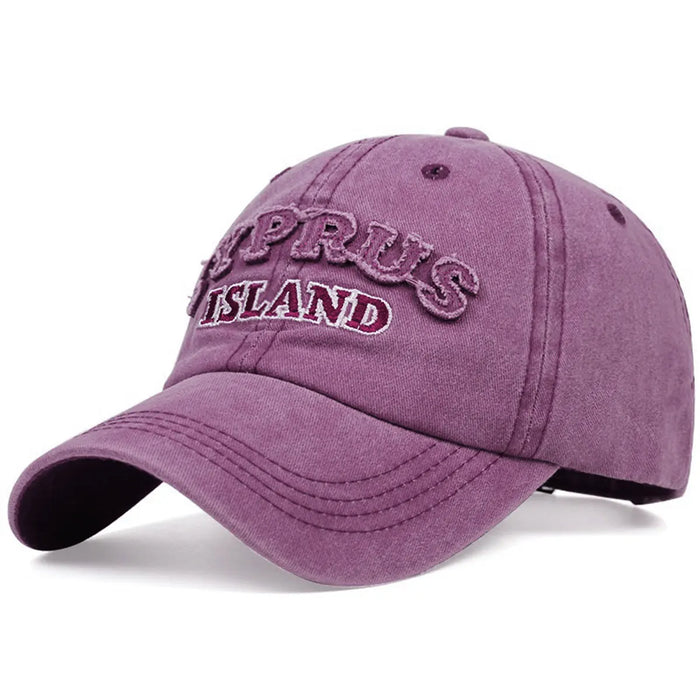 Unisex Washed Baseball Cap Adjustable Sunscreen Hat For Spring / Autumn