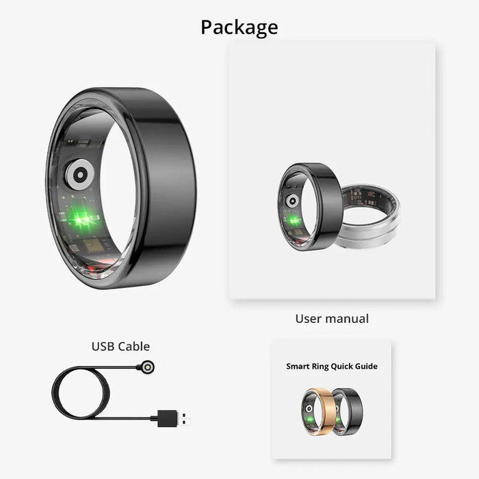 Titanium Smart Ring - Health Monitoring Waterproof