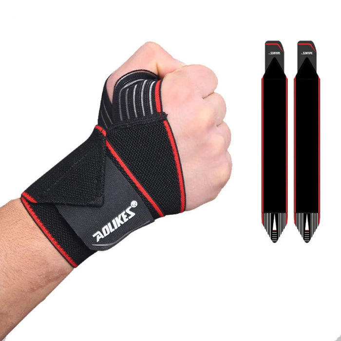 Pair of Powerlifting Wrist Support Strap Gym Crossfit Compression Brace