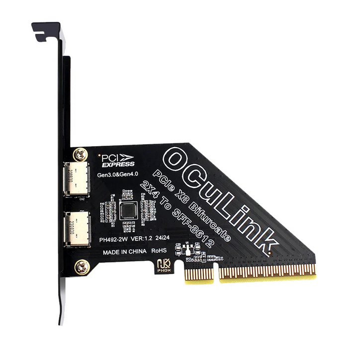 Pciex8 4.0 Oculink Pcie To Sff 8611 & 8612 Adapter Card Pci Express To Sff-8612 Expansion Card Adapter Convert Card For Windows