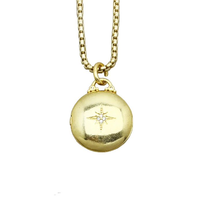 925 Sterling Silver Romantic Gift Star Locket Necklace Fine Jewelry For Women