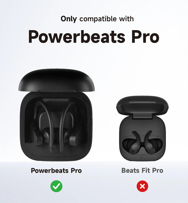 For Beats Powerbeats Pro Earbuds Full-Bodydrop Protection Case With Magnetic Lid Lock & Carabiner