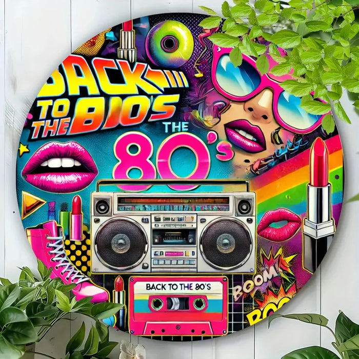 80S Retro Graffiti Aluminum Wall Decor Hip-Hop Rock Disco Ideal For Home Perfect Gift For Family & Friends