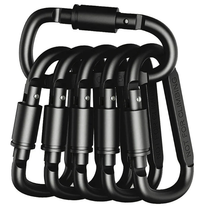 6 Piece Carabiner Set For Key Camping Survival Edc Outdoor Alloy Aluminum