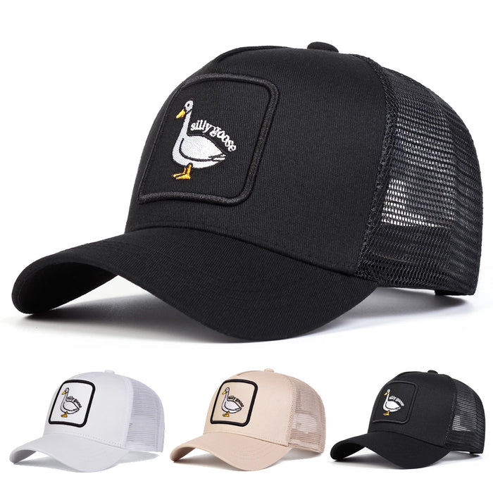 Embroidered Duck Baseball Cap Adjustable Sun Hat For Outdoor Activities