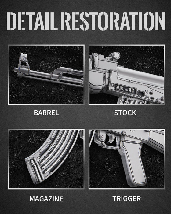 Adult 3D Metal Ak 47 Puzzle Kit For Diy Crafts & Gifts