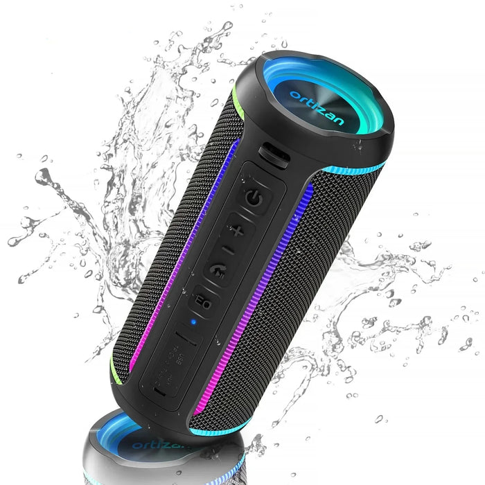 40W Wireless Bluetooth Speaker With Rich Bass Ipx7 Waterproof Led Lights Eq