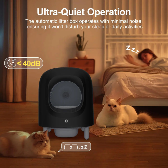 56L Extra Large Self Cleaning Cat Litter Box With App Control