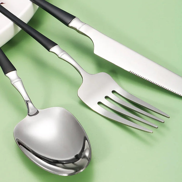 16 Piece Stainless Steel Tableware Set For Restaurants And Hotels