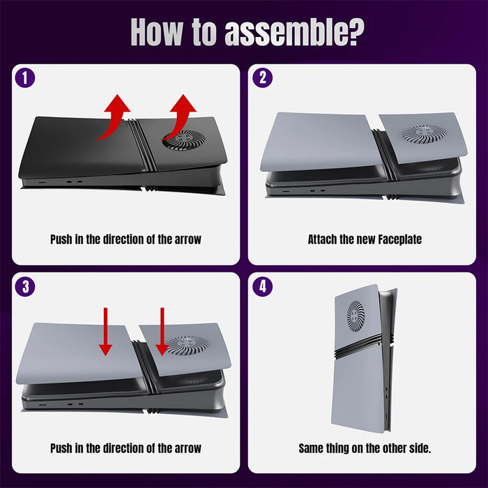 30Th Anniversary Cover Plates For Ps5 Pro Replacement Faceplate Anti-Scratch Face Plate For Ps5 Pro Disc / Digital Edition Console