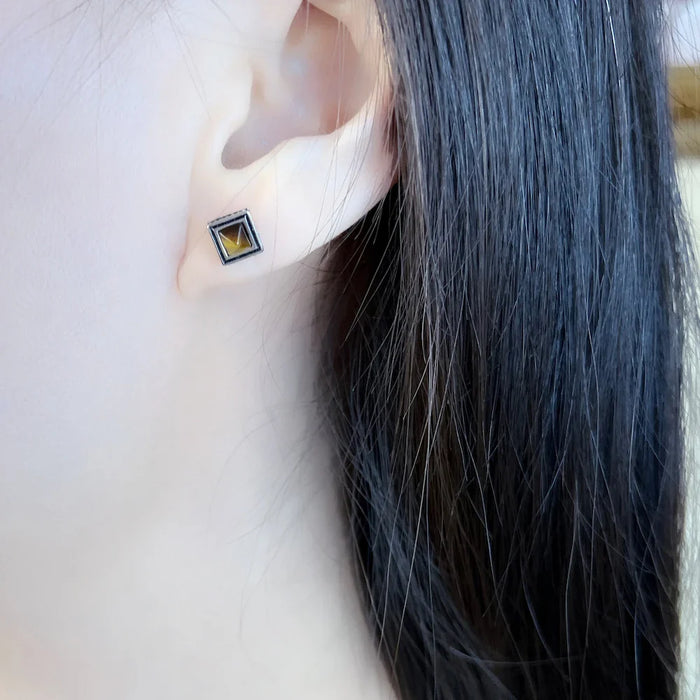 925 Sterling Silver African Autumn Studs For Women