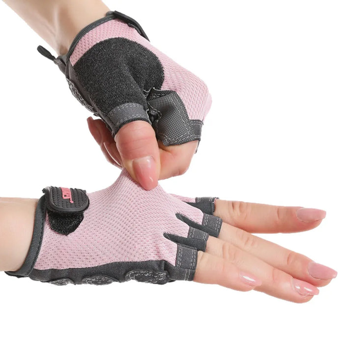 Pair of Half Finger Gym Gloves Unisex Wrist Weightlifting Gear