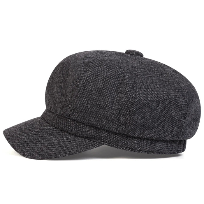 Stylish Unisex Newsboy Hat Spring / Autumn Retro Beret Cap Wild Casual Octagonal Design