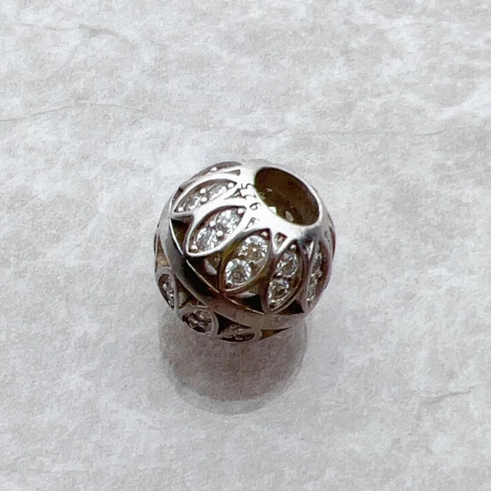 925 Sterling Silver Romantic Bead Leaves Charm Jewelry For Women