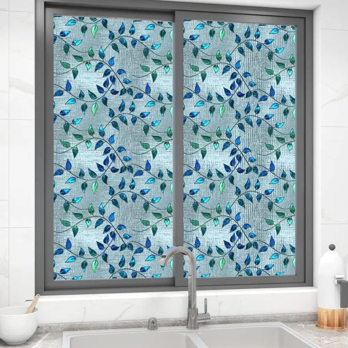 Uv-Proof Frosted Stained Glass Window Decals - Non-Adhesive Clings