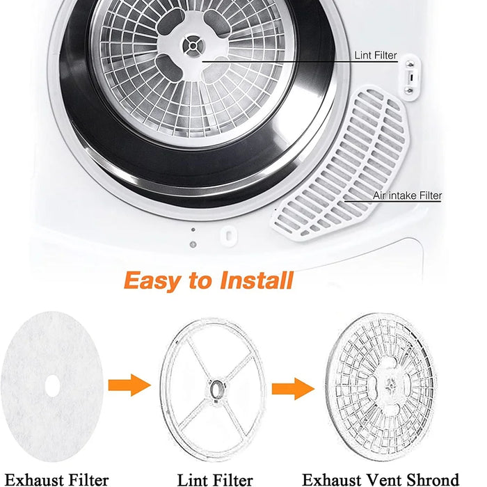 25 Pieces Cloth Dryer Exhaust Filter Universal Dryer Lint Filter Cloth Compatible With Panda Magic Chef Avant Sonya Dryer