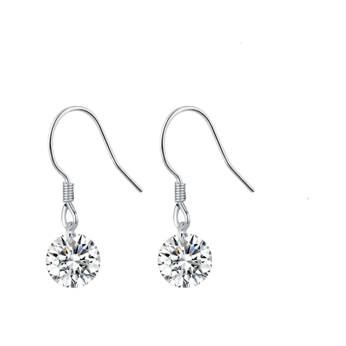 925 Sterling Silver Dazzling 1Ct D Colour Moissanite Earrings