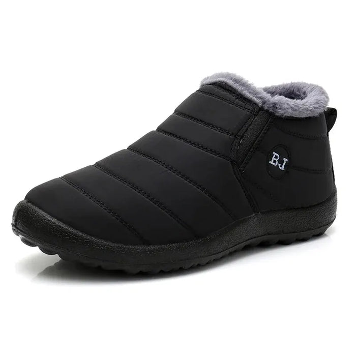 Winter Mens Snow Boots with Plush Insulation and Waterproof Anti Slip Design