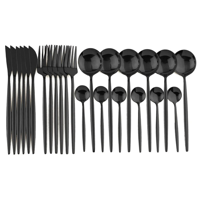24 Piece Stainless Steel Cutlery Set For 6
