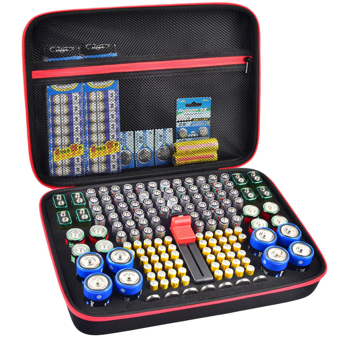 Battery Storage Case Tester Organize Batteries In Garage