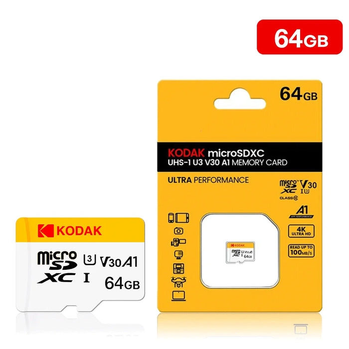 Kodak 256gb Micro Tf Memory Card 4k Full Hd High Speed Phone / Camera / Computer
