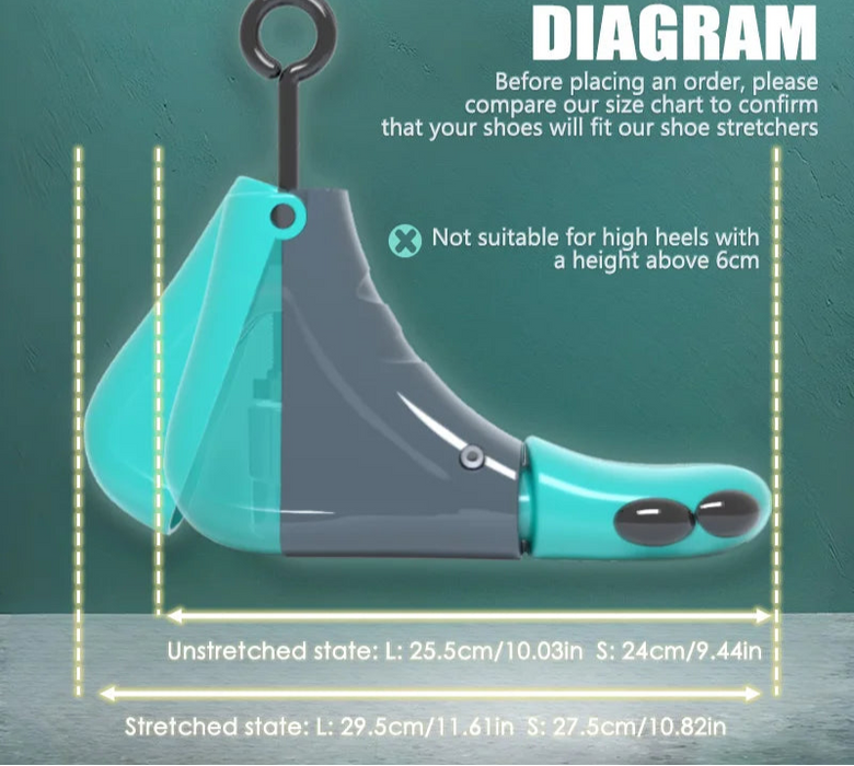 Unisex 2 Pieces Universal Adjustable Length Width High Low Top Shoes Stretcher Expander Extender Keeper Tree