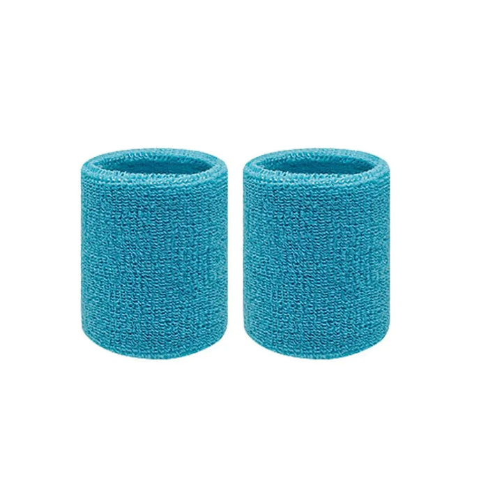 Pair of Sport Wristbands Cotton Sweatband For Tennis Basketball Running Gym