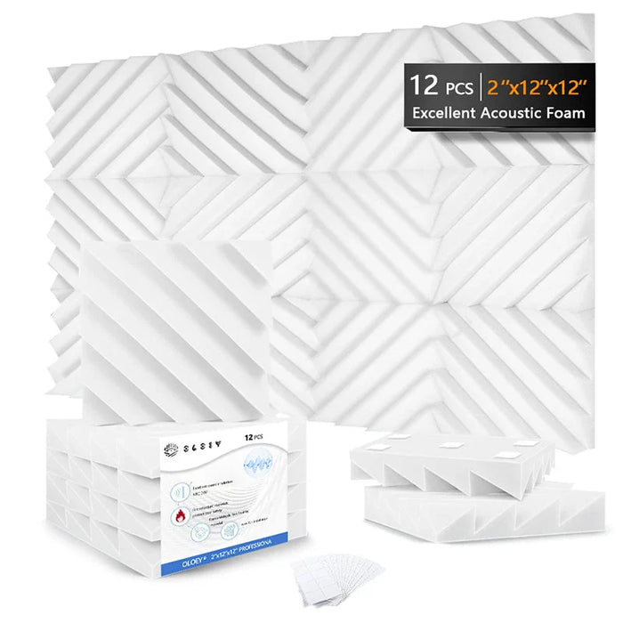 12 Pieces Self-Adhesive Soundproof Panels For Door & Wall Insulation