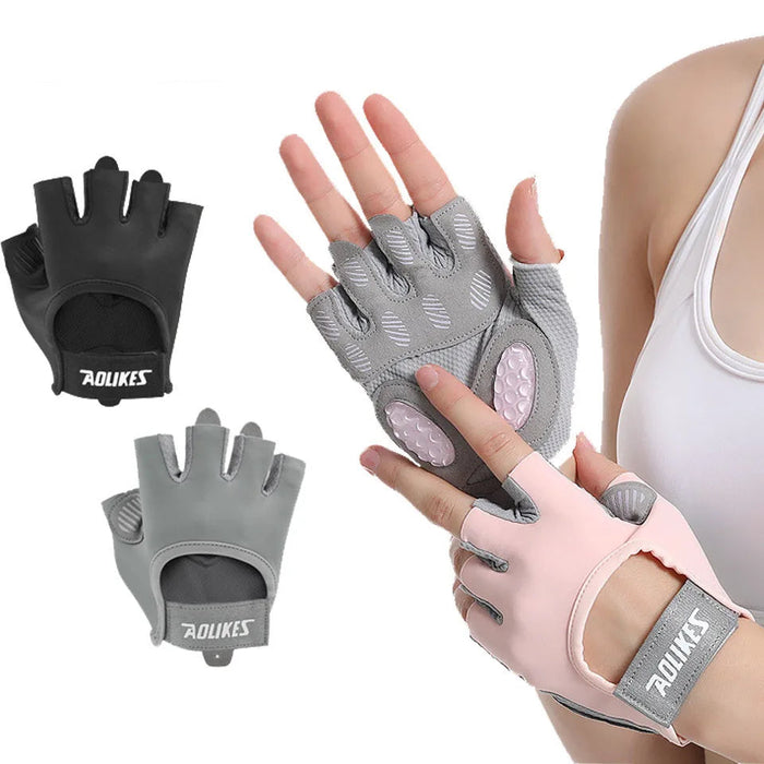 Non Slip Half Finger Gym Gloves For Weight Lifting Shockproof & Liquid Silicone Fitness Gloves