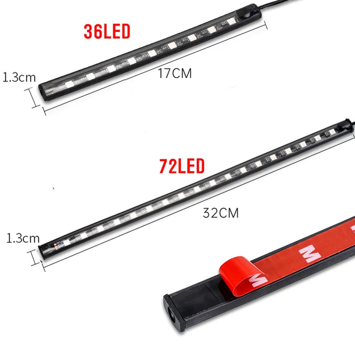 12V Led Motorcycle Atmosphere Foot Light Remote Control Waterproof